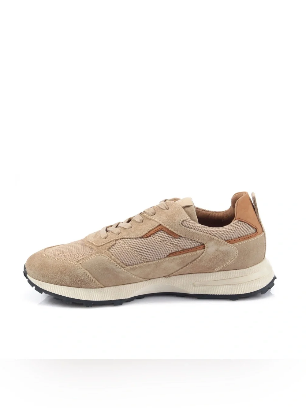 Liverpool Men's Tan and Brown Suede Mesh Sneakers